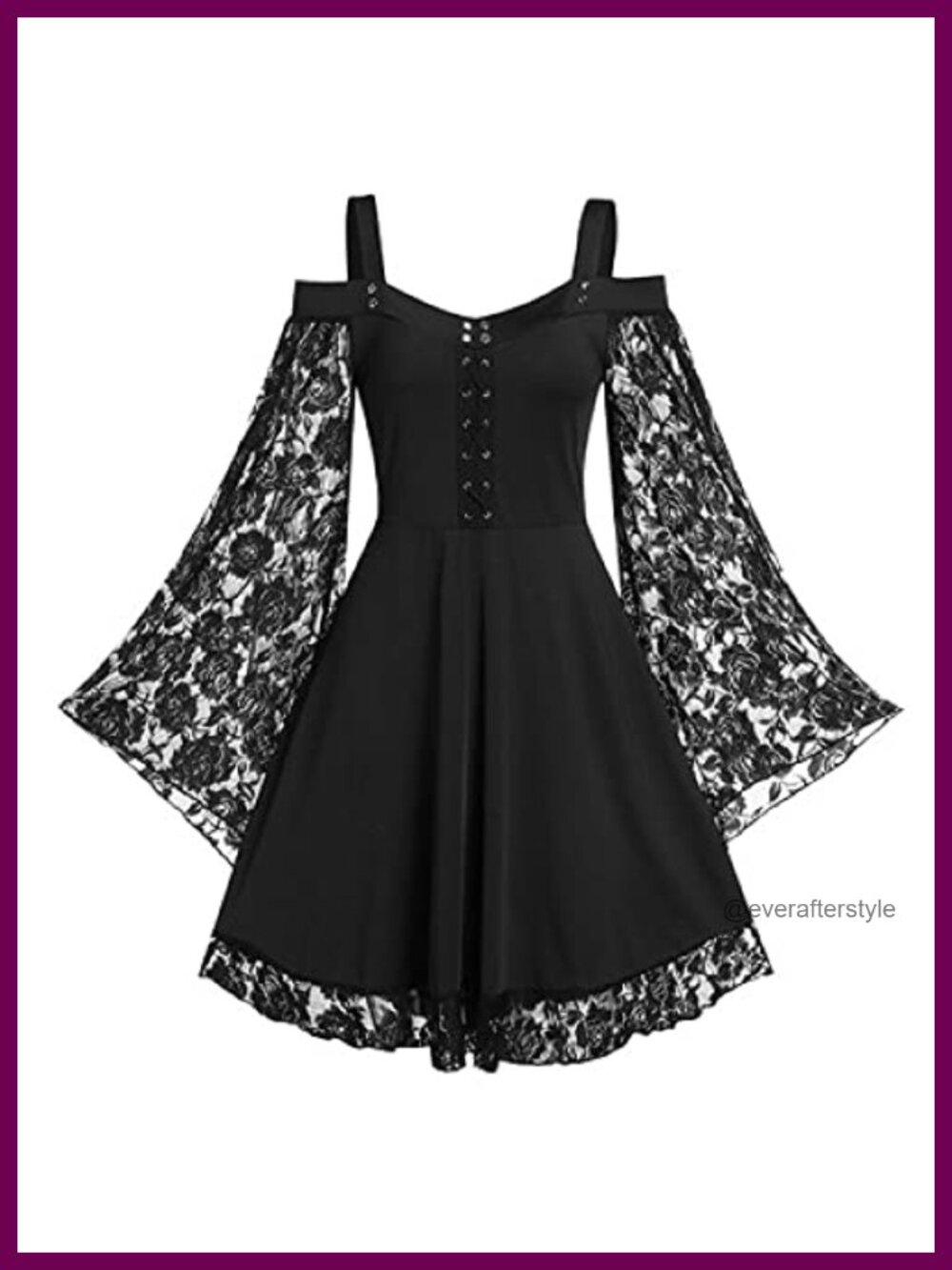 Gothic Vintage Lace Patchwork Dress Plus Size Spaghetti Strap Mini